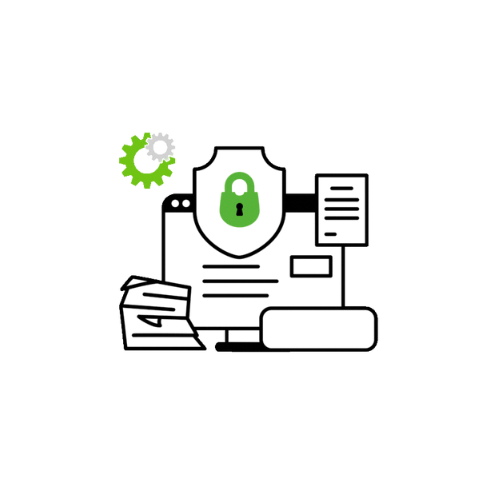 Illustration of a shield representing robust website security